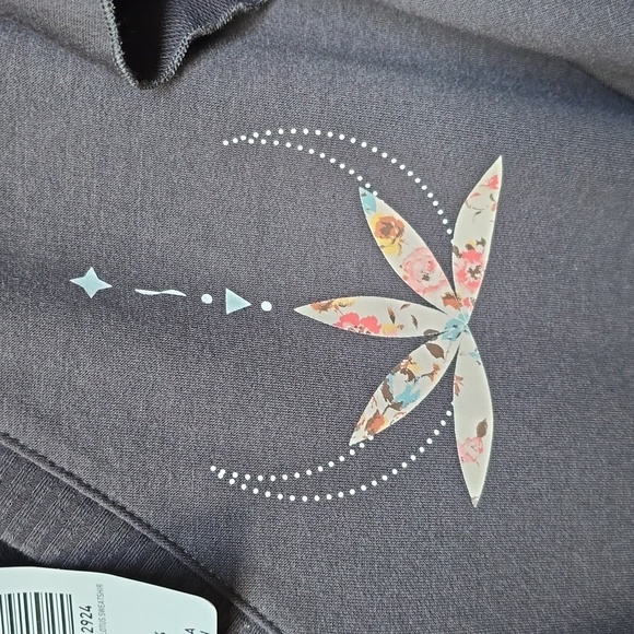 Torrid Ruffle Sweatshirt - Lightweight French Terry Lotus Grey 3X NEW NWT - Picture 8 of 13